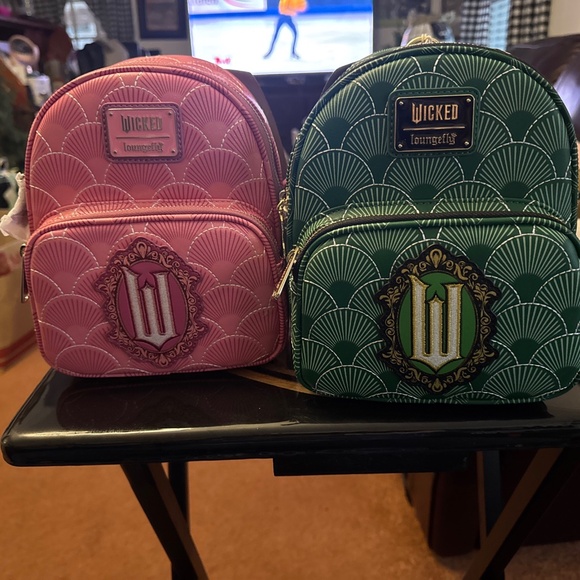 Loungefly Handbags - WICKED ELFABA AND GOOD GLINDI MINI BACKPACK CONVERTIBLE NWT